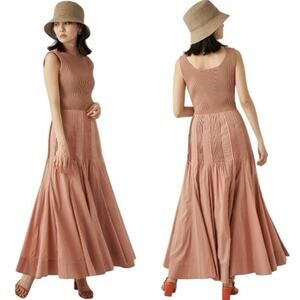 Snidel Midi Dress Sweater Pleated